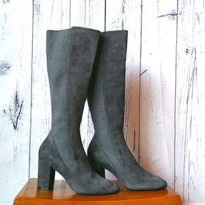 NWT Stuart Weitzman gray suede knee high boots